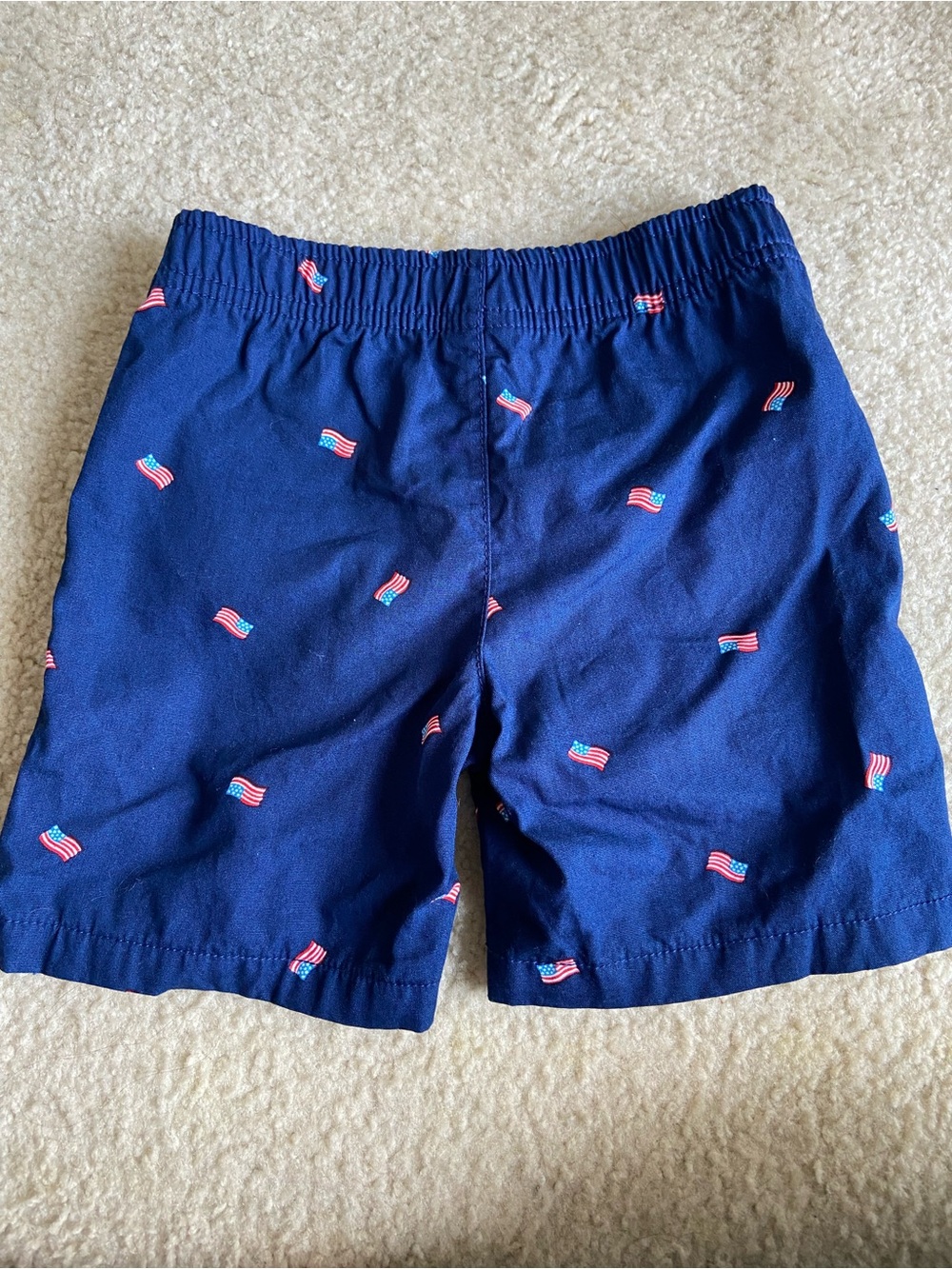 Kids Shorts with American Flag Motif